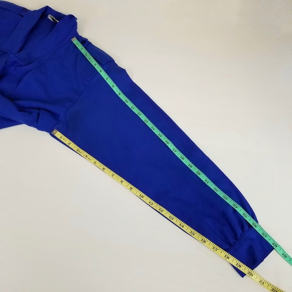 Diane Von Furstenberg DVF Cobalt Blue Blouse Sz 10 - Picture 8 of 8